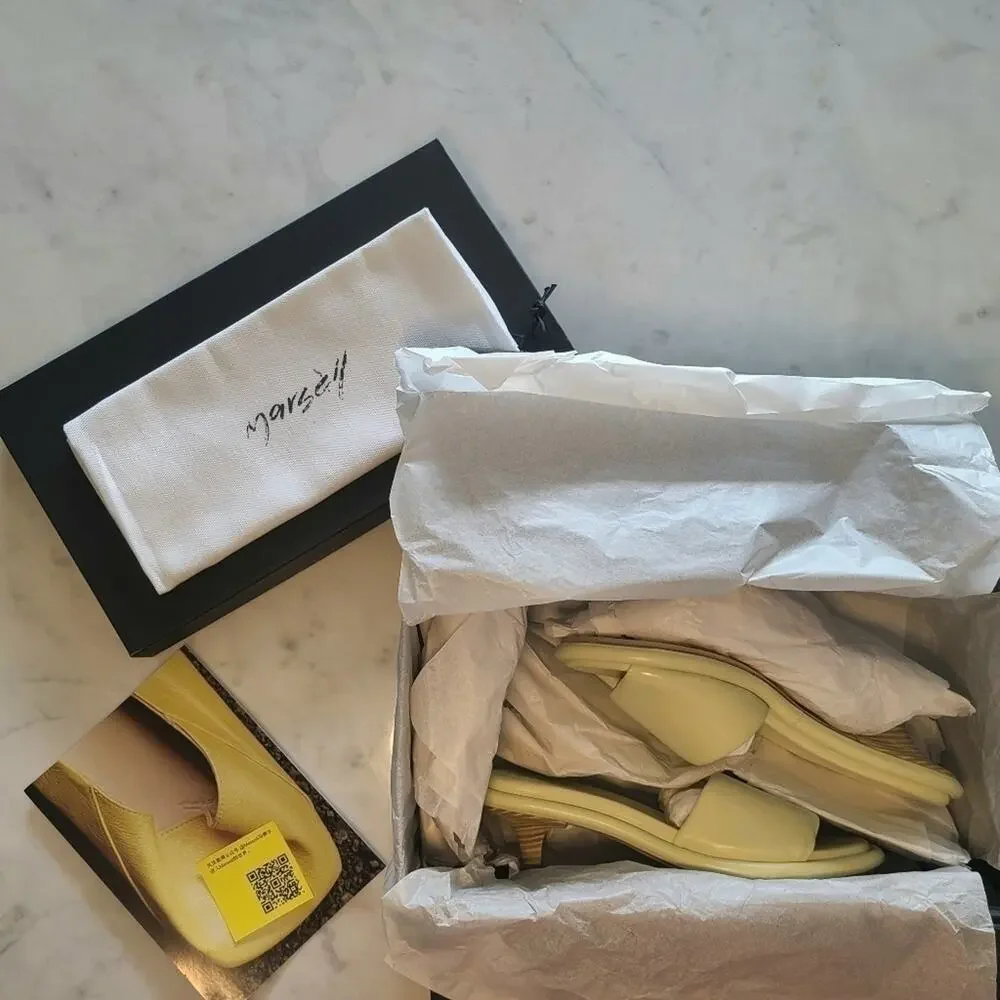 Marsèll Spilla Sandola Leather Kitten Heel Pale Green 38 NIB